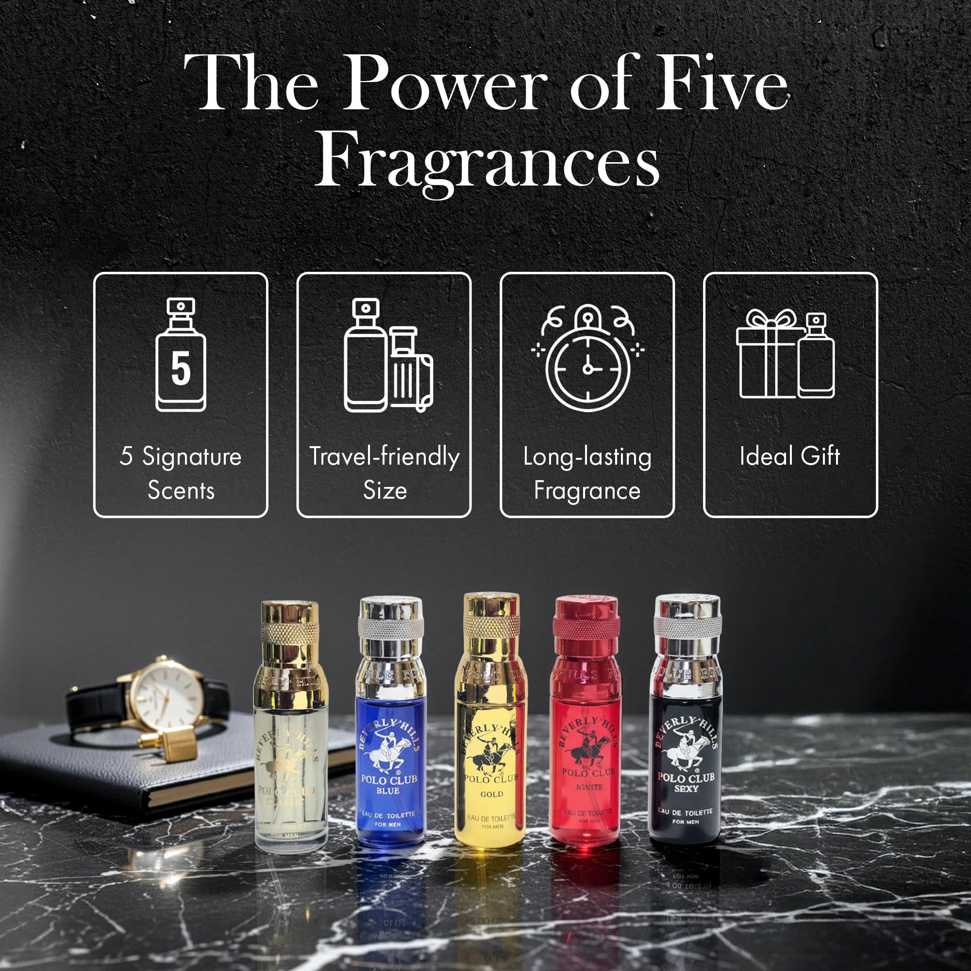 Beverly Hills Polo Club Ignite mini EDT bottle ideal for post-workout refresh.