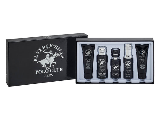 Beverly Hills Polo Club Sexy 5-piece grooming set packaging highlighting premium gift presentation