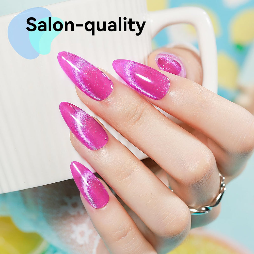 Bevimee cat eye gel polish swirl effect for unique halo looks