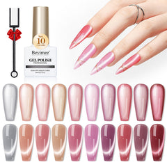 Bevimee cat-eye gel polish Moonlight bottle with magnetic shimmer for dramatic nails.