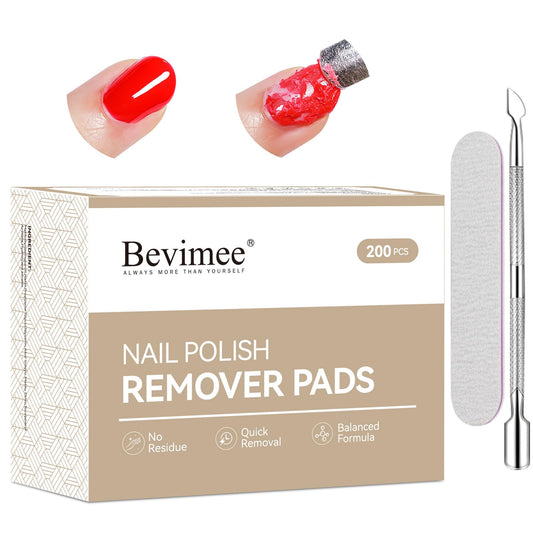 Bevimee bulk remover pads for quick at-home polish changes.