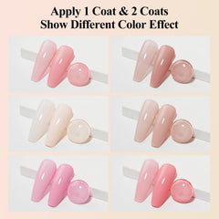 Bevimee Nude Nail Polish Set quick-dry formula enables fast manicures