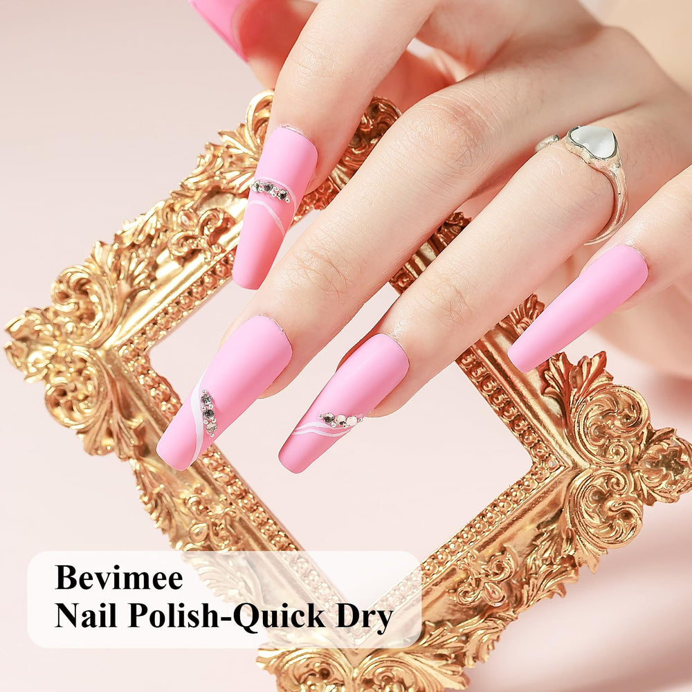 Bevimee Nude Nail Polish Set regular sheer colors for natural nails
