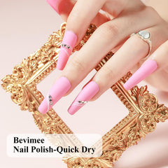 Bevimee Nude Nail Polish Set regular sheer colors for natural nails