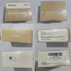 Bevimee wipes shown in use for fast polish removal.