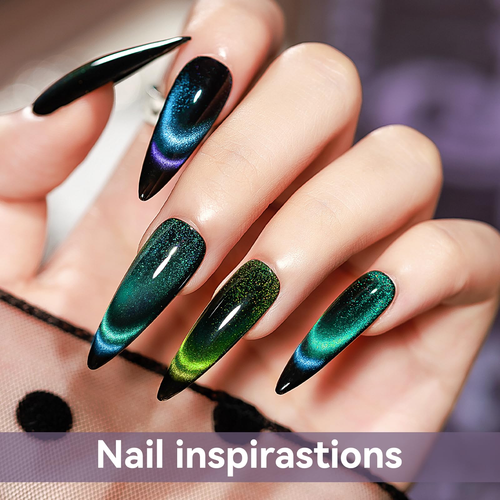 Bevimee silky cat-eye nail polish delivers smooth, even coverage.