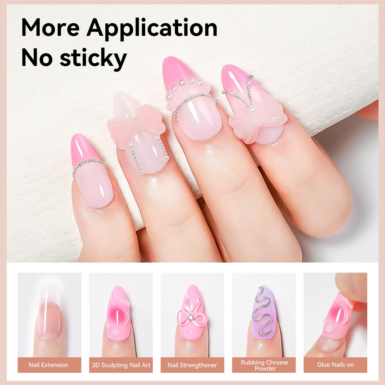 Bevimee solid builder gel nude 18g for natural-looking enhancements