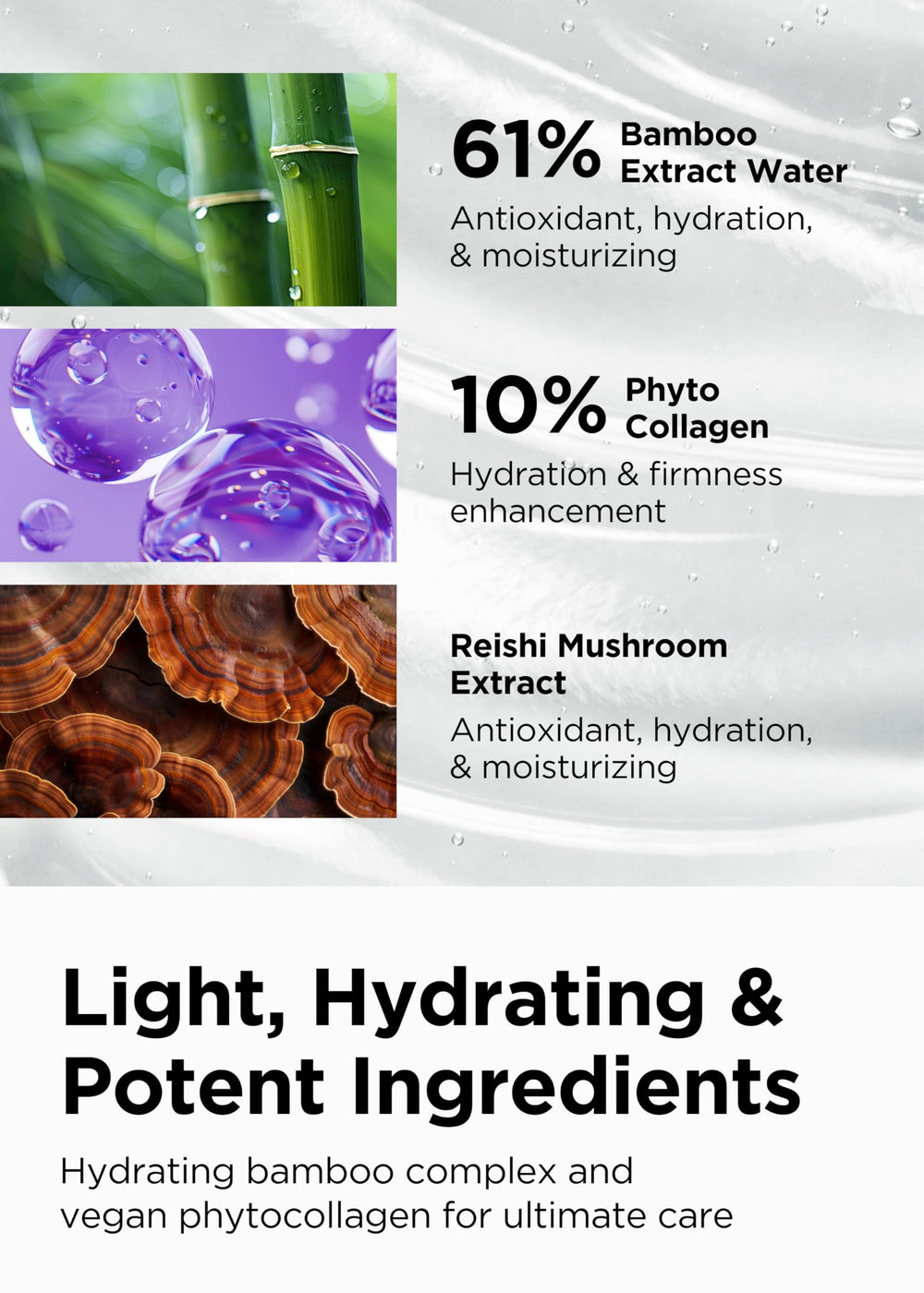 BE+WANTS bamboo water formula highlights plant-based hydration