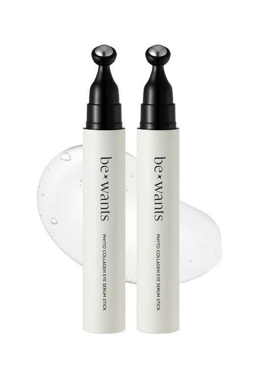 bewants Instant Eye Bag Remover roller applying a refreshing massage