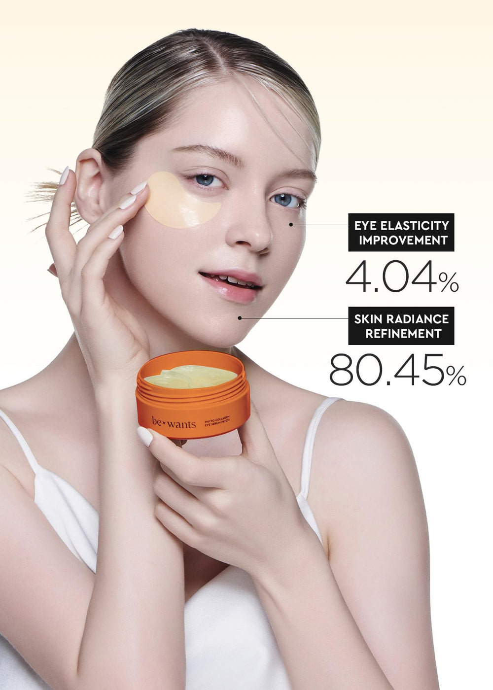 BE+WANTS bewants multi-zone patch for under-eye, forehead, and smile line care.