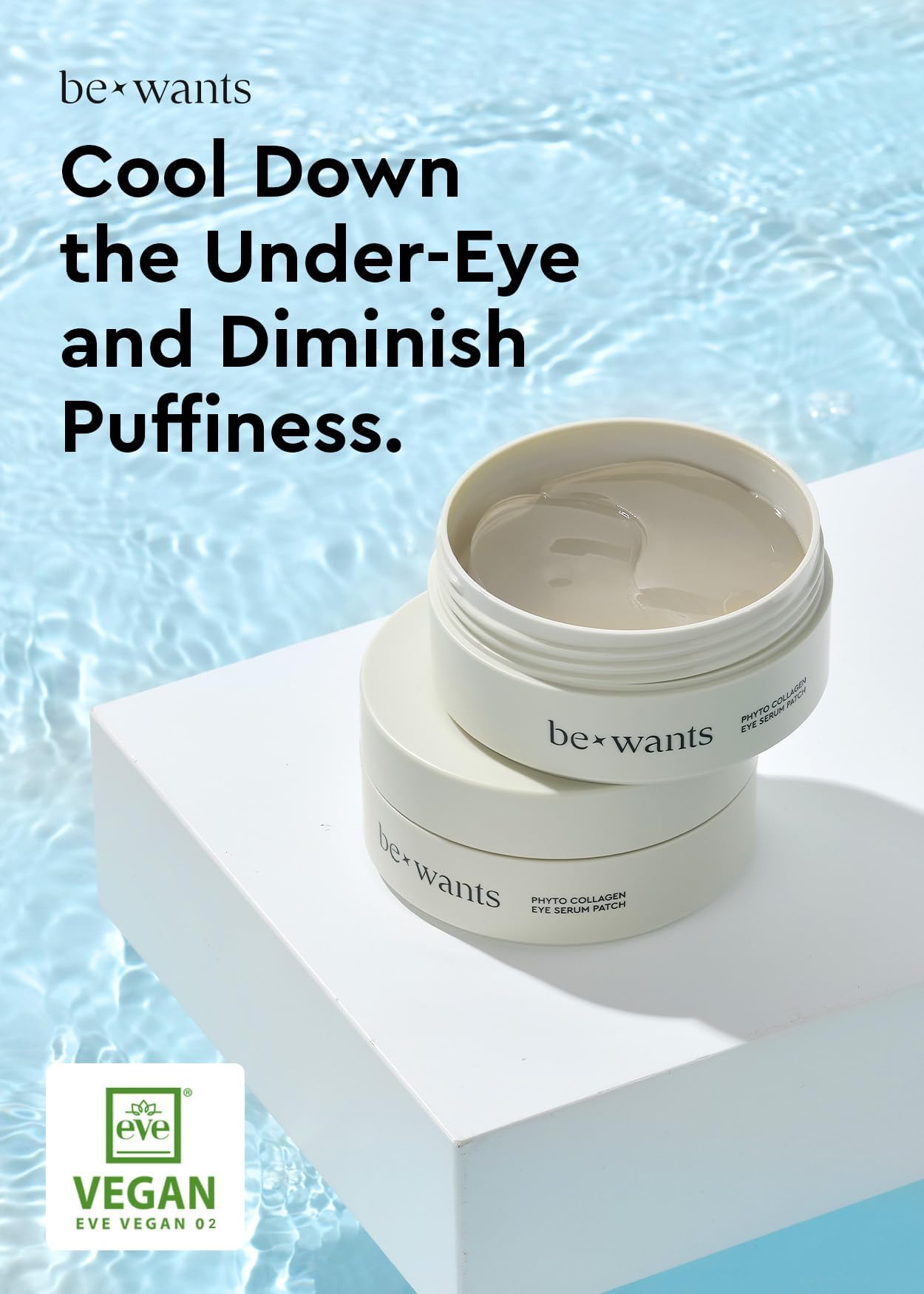 BE+WANTS cooling effect during application helps soothe puffiness.
