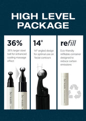 BE+WANTS Cooling metal tip enables gentle, soothing application.