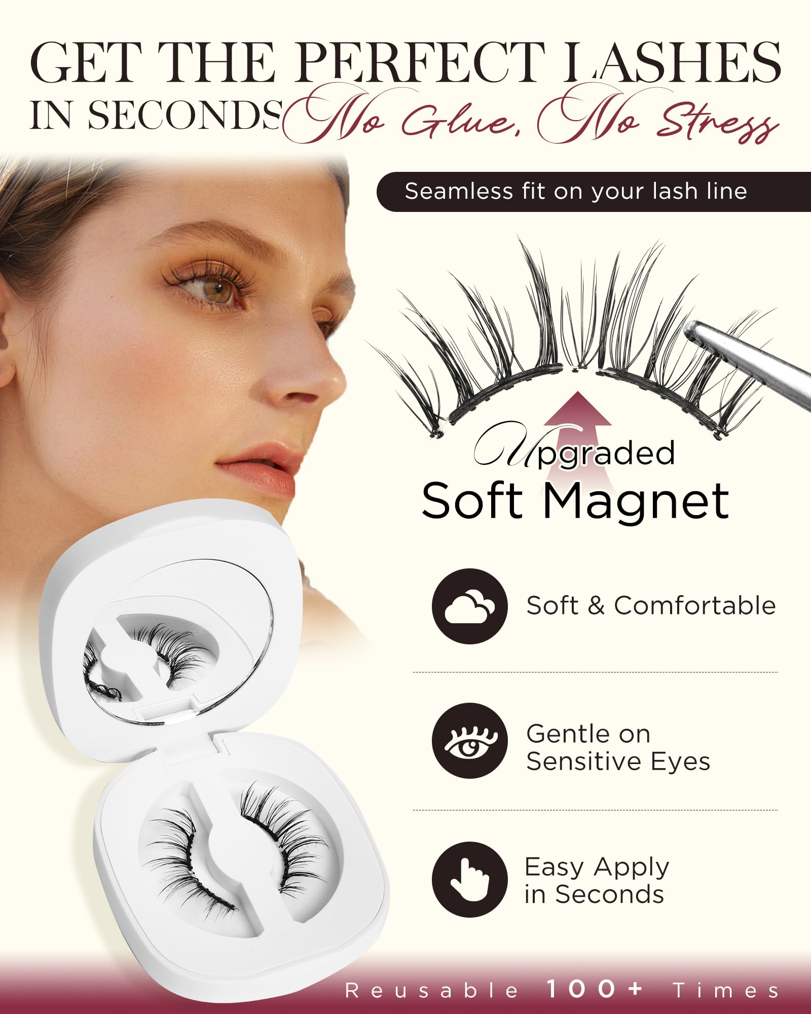 BEYELIAN applicator tool closeup demonstrates precise lash placement.