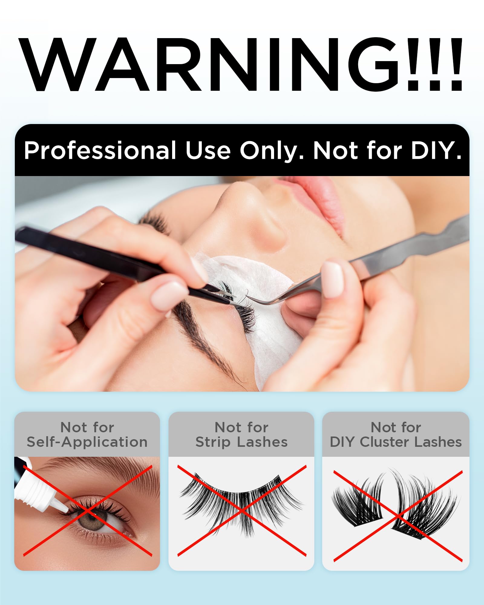 BEYELIAN glue supports classic and volume lash techniques