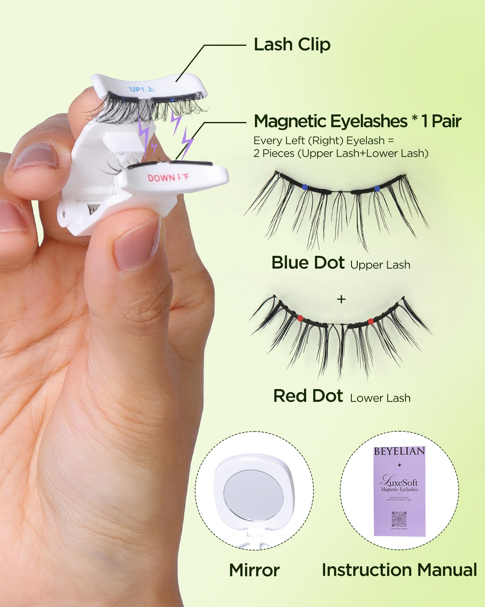BEYELIAN compact magnetic eyelashes for on-the-go use
