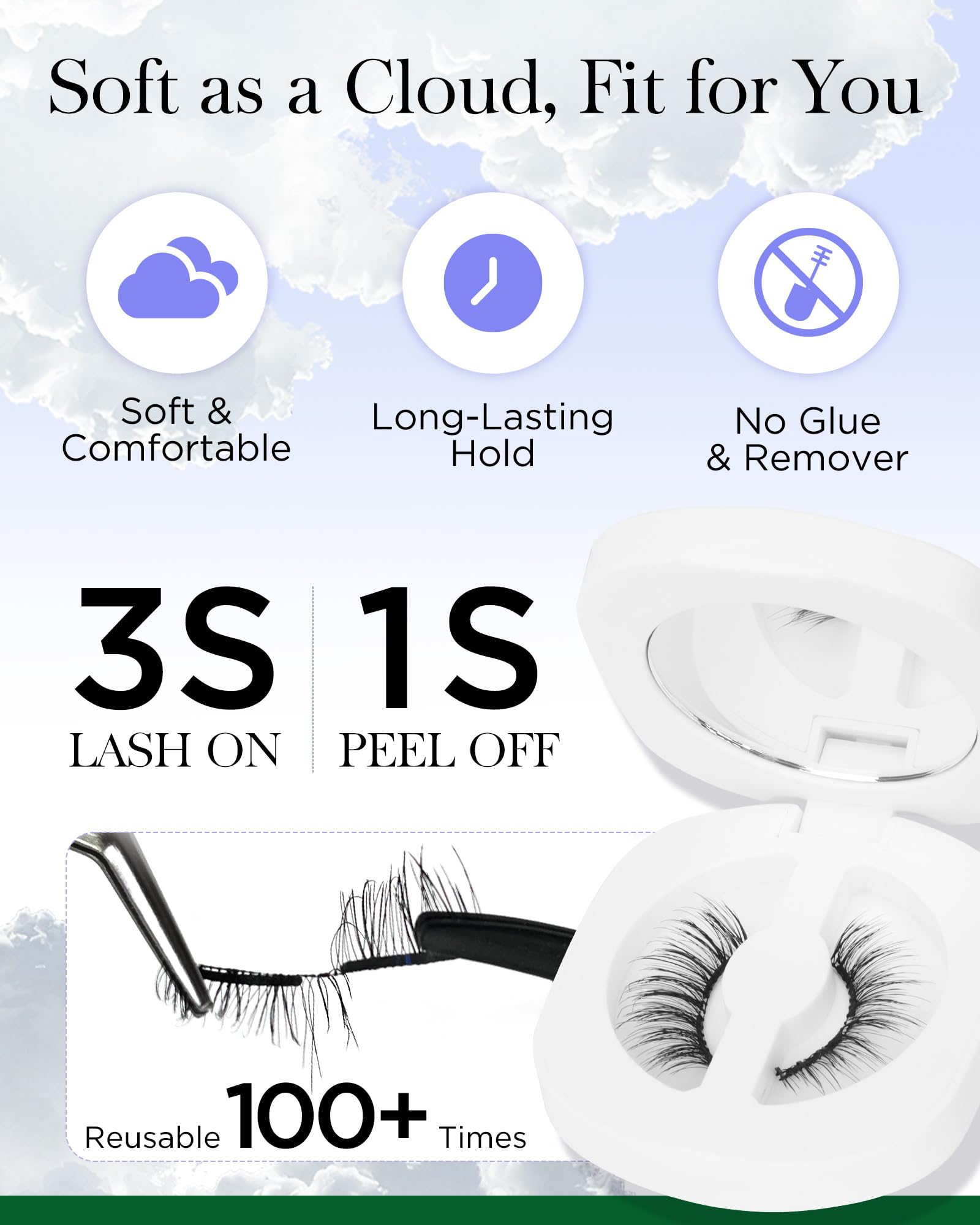 BEYELIAN lashes with durable magnets offer secure hold without weight