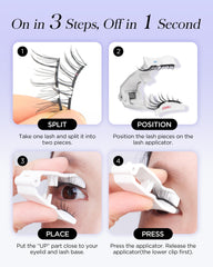BEYELIAN magnetic lashes being removed, no residue or lash damage.