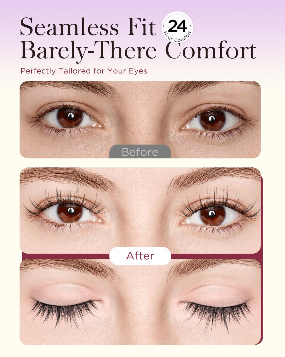 BEYELIAN lashes secure all-day hold during daily activities.