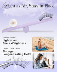 BEYELIAN lashes close-up on magnetic band, emphasizing ultra-light feel.