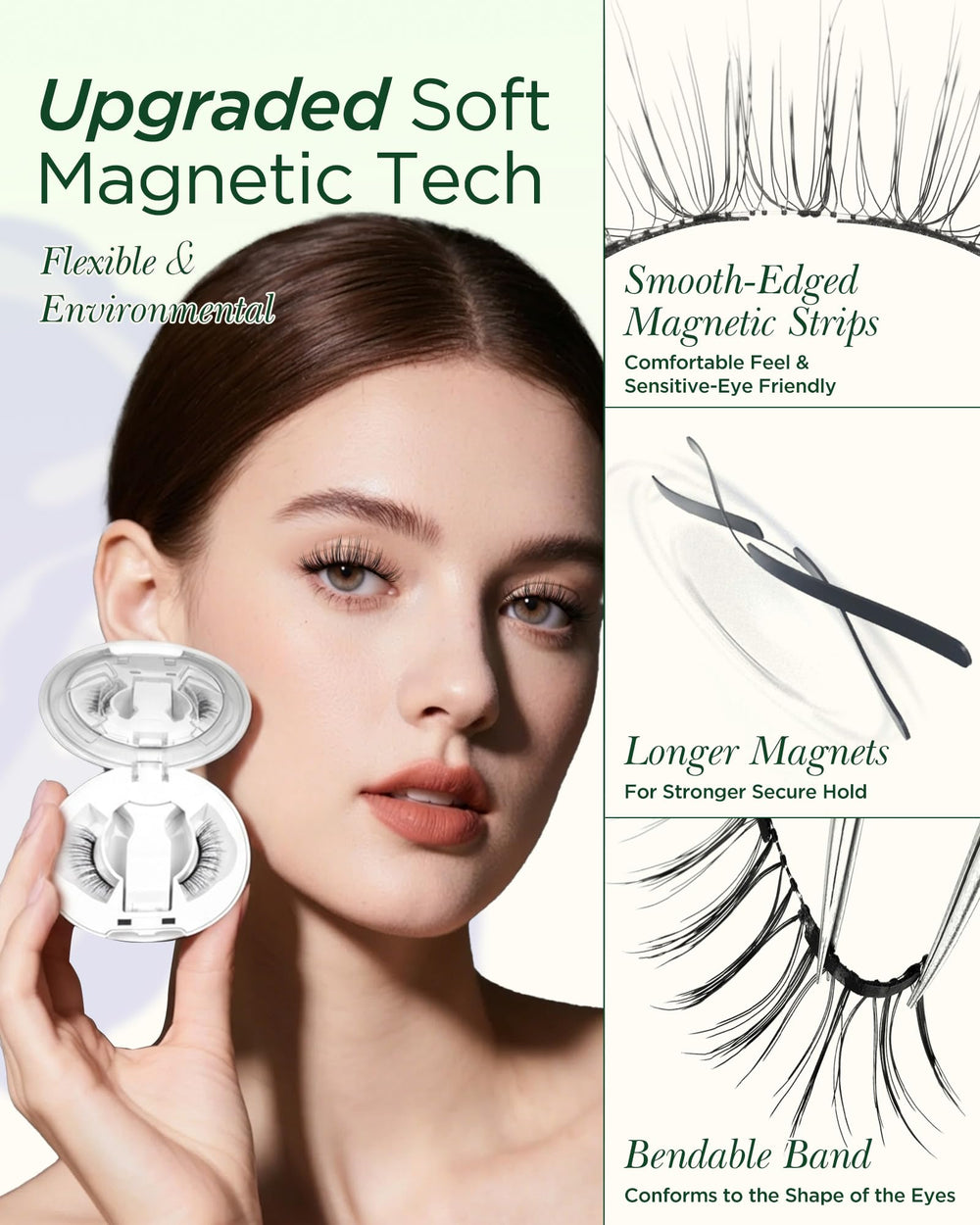 BEYELIAN No-Glue design makes application gentle and protects natural lashes.