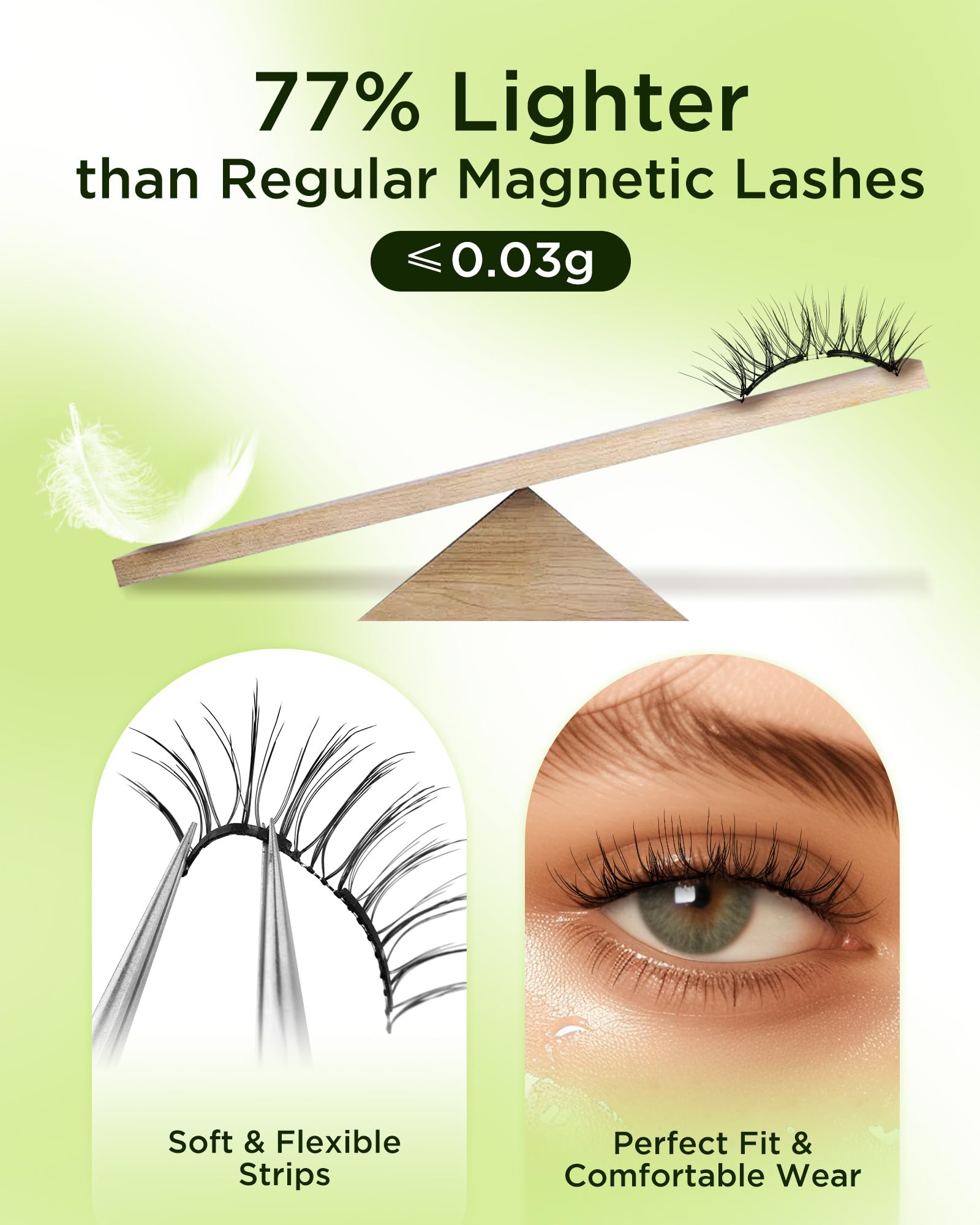 BEYELIAN no-glue magnetic lashes allow easy, residue-free application