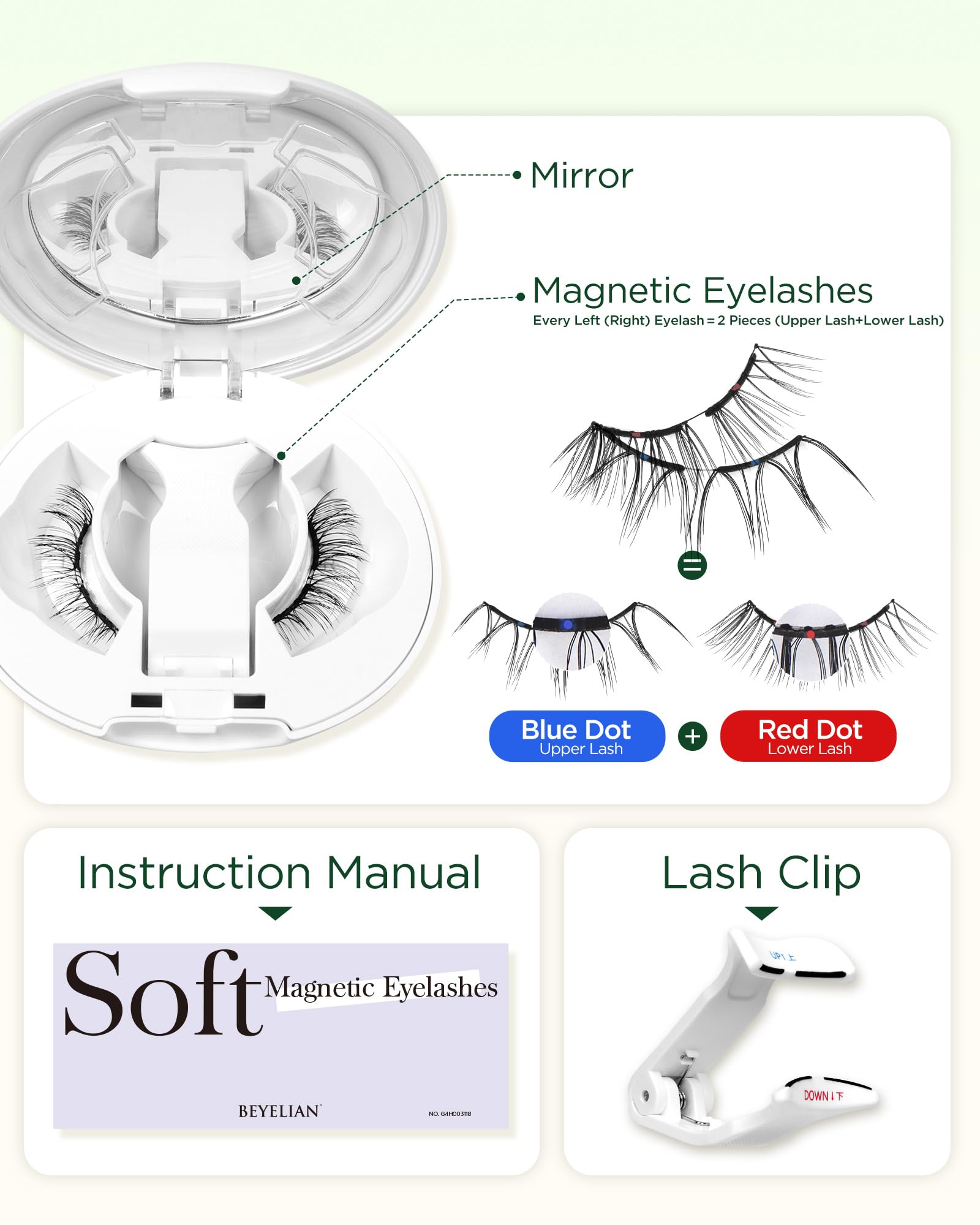 BEYELIAN Soft Magnetic Strips provide comfortable wear that blends with natural lashes.