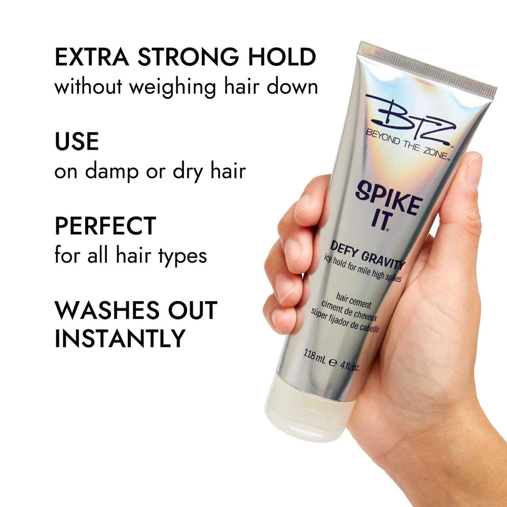 Beyond the Zone Spike It packaging emphasizes sulfate- and parabens-free formula