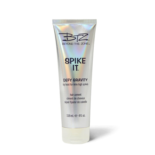 Beyond the Zone Spike It hair cement packaging shows durable hold for all hair types