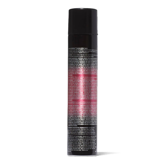 Beyond The Zone Thermo Protect Spray in use, guarding strands during styling