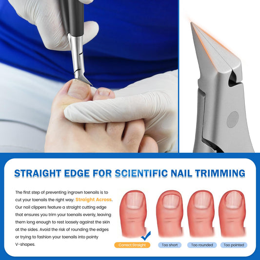 BEZOX podiatrist nail clipper with strong jaws for thick nails