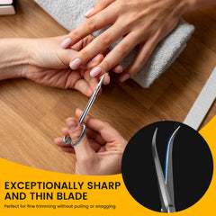 BEZOX professional-grade stainless steel cuticle scissors that resist rust and last longer.