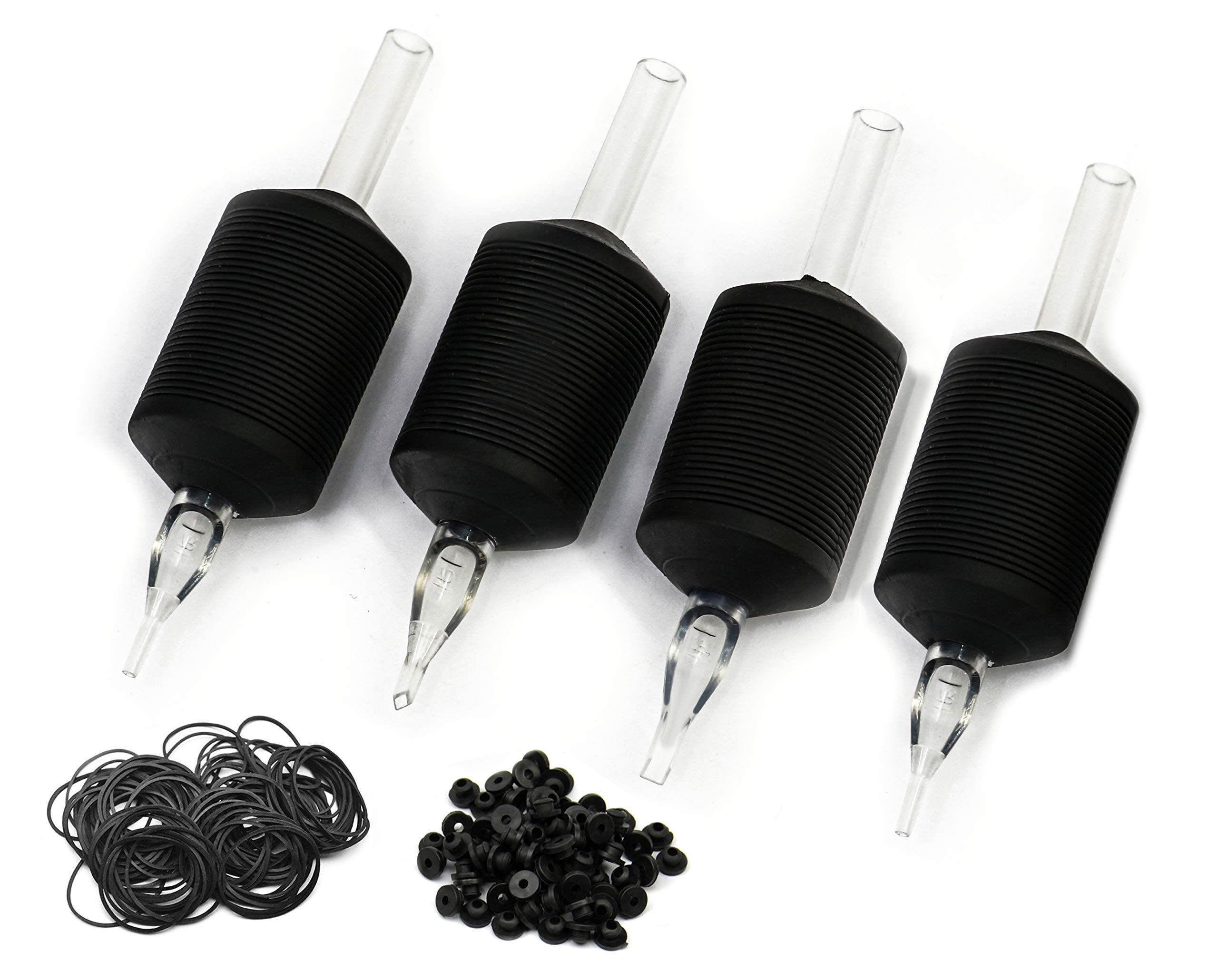 BEZTAT 25mm clear disposable tube with black silicone grip for precise needle visibility