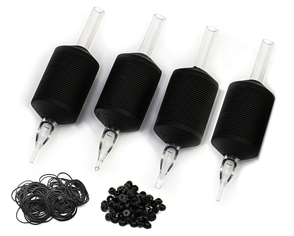 BEZTAT 25mm clear disposable tube with black silicone grip for precise needle visibility