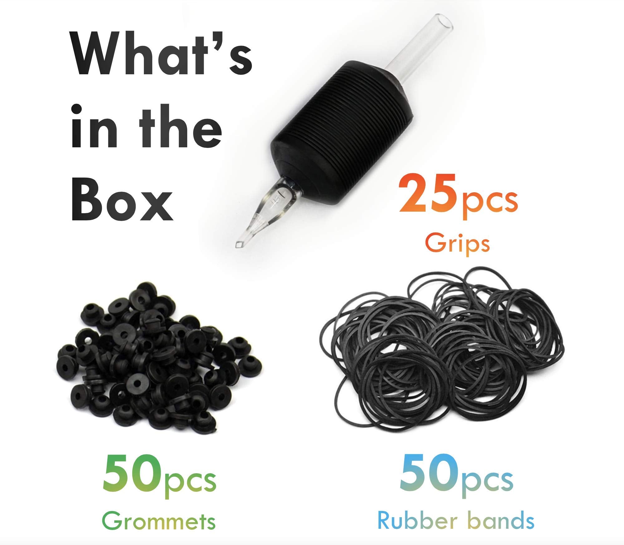 BEZTAT kit includes 25 grips, 50 bands, and 50 grommets for versatile setup