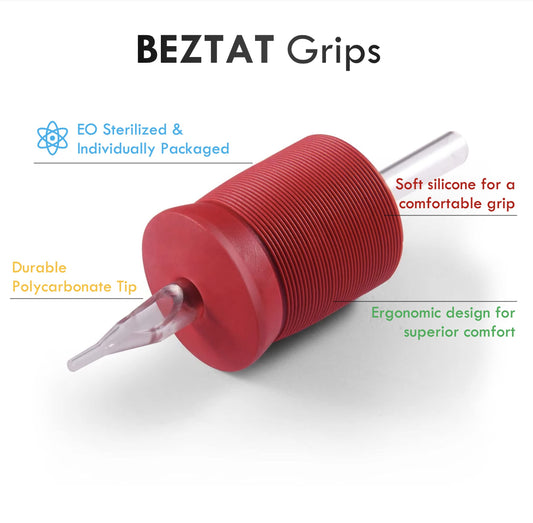 BEZTAT contents displayed with grip tubes and sleeves for clean, ready-to-use setup