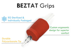 BEZTAT red soft silicone grip enhances comfort during longer sessions.
