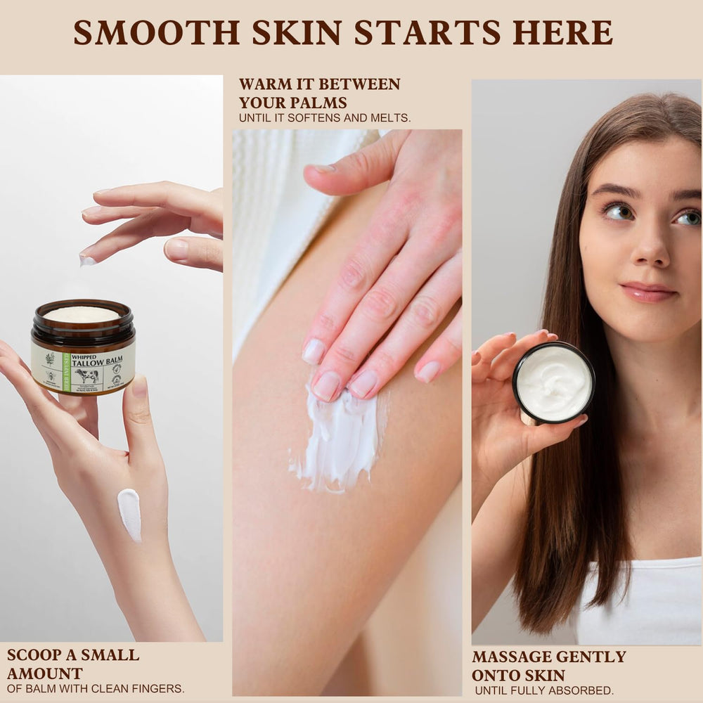 BFF Beauty Garden whipped tallow texture melts into skin without heaviness.