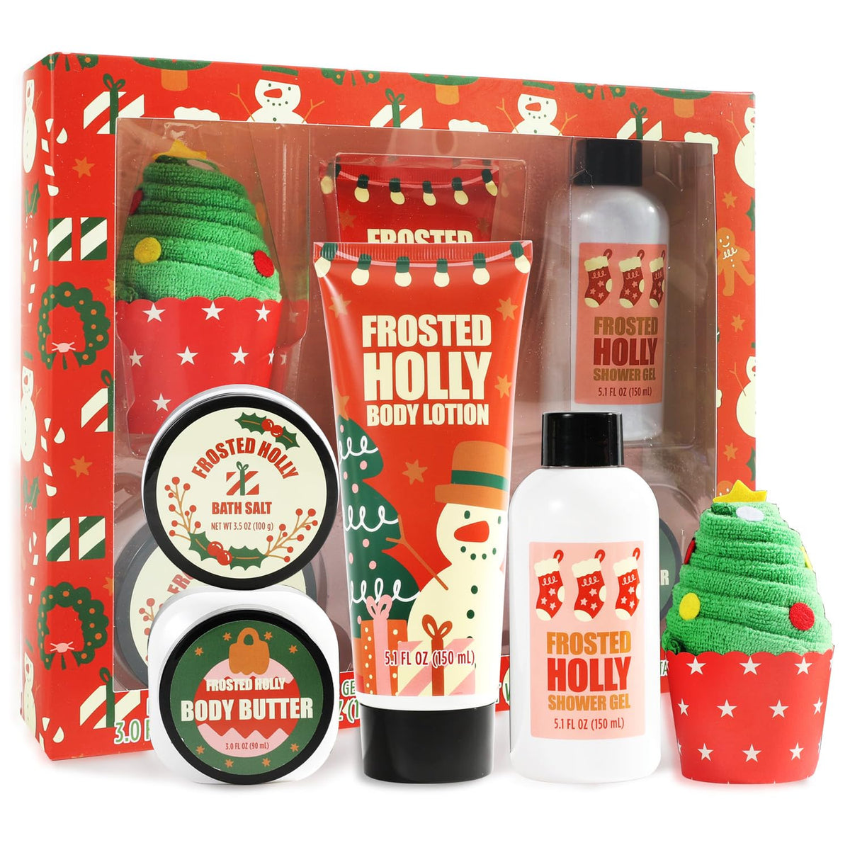 BFFLOVE Christmas bath gift set 5-piece box ready for gifting