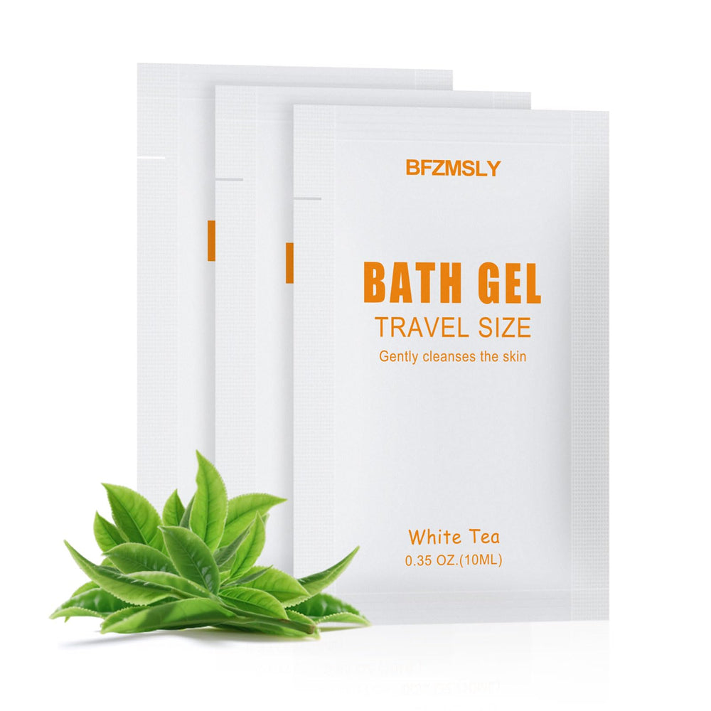 BFZMSLY travel-size body wash packets in bulk for hotel guest bathrooms