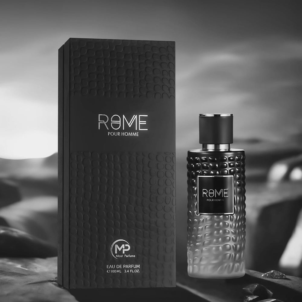 Bharara Rome Pour Homme lifestyle shot suggesting day-to-night versatility.