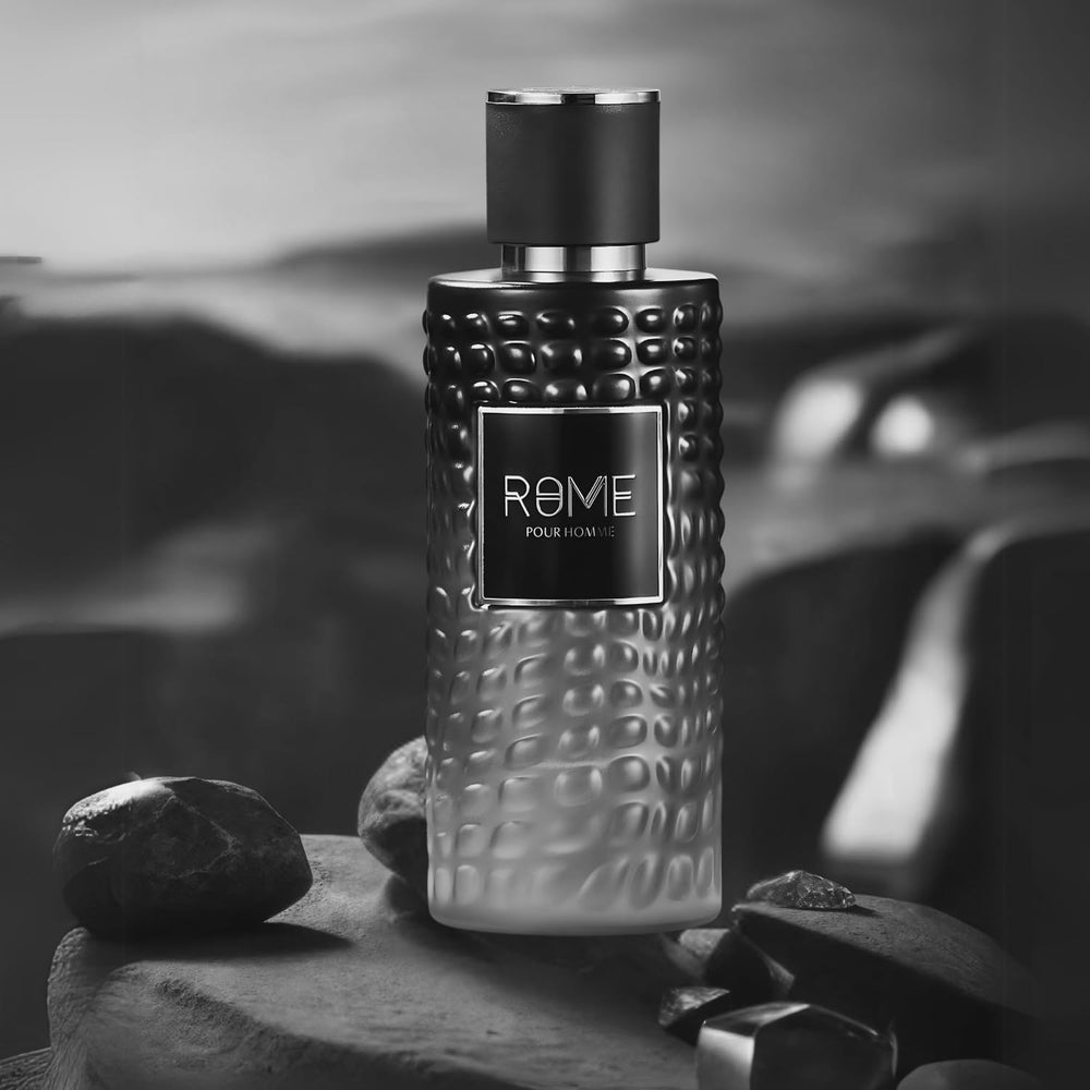Bharara Rome Pour Homme packaging signals luxury and refinement.