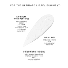 Close-up of peptides and squalane in Biba De Sousa Lip Treatment for nourished lips.