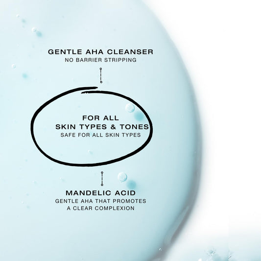 Biba De Sousa Mandelic Cleansing Gel foam action showing a light, refreshing lather.