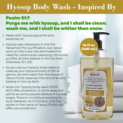 BIBLE N Beautyoils hyssop body wash lather on skin after a refreshing shower