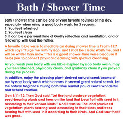BIBLE N Beautyoils hyssop care routine image hints at a mindful cleansing ritual.