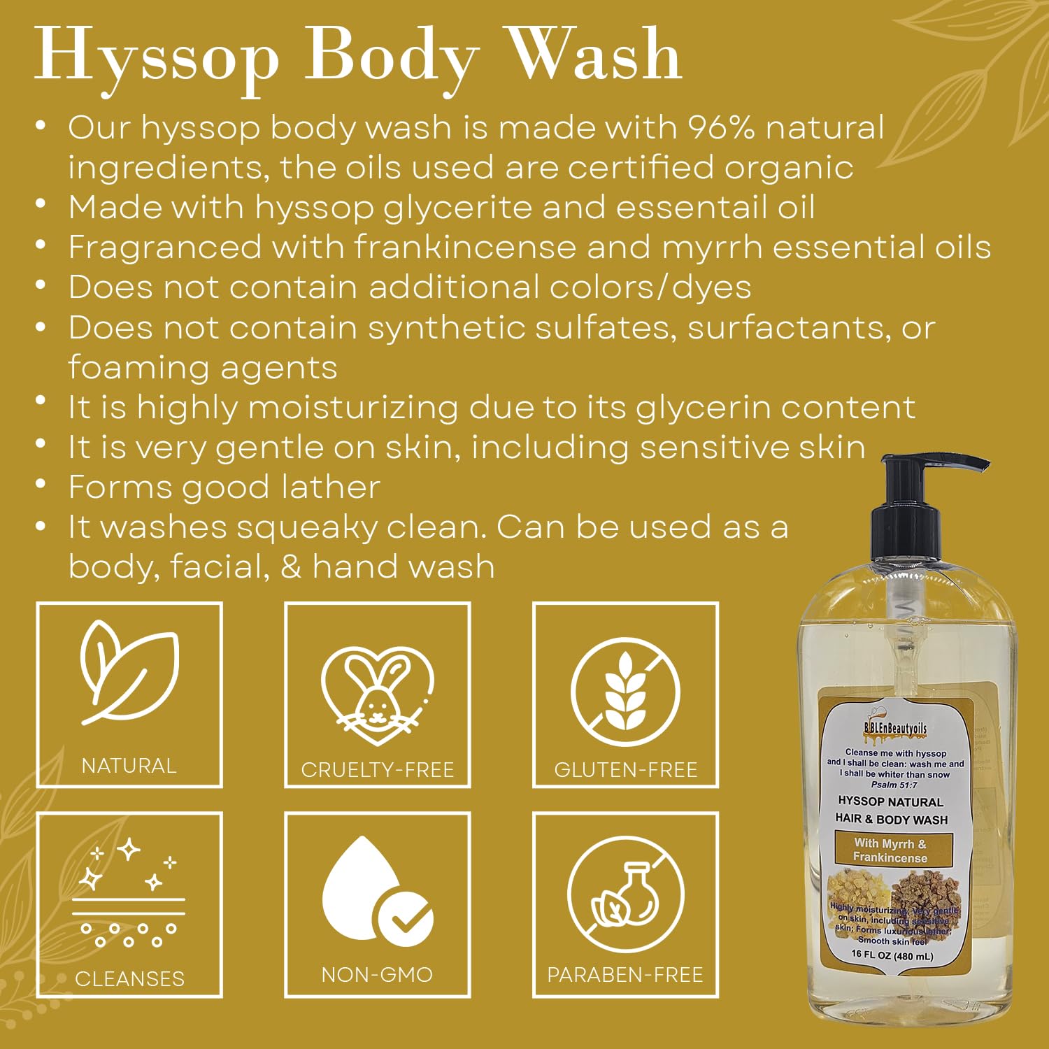 BIBLE N Beautyoils shower ritual scene promoting mindful cleansing with hyssop