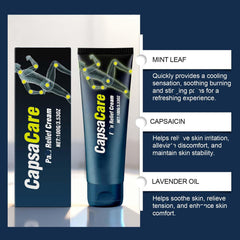 Bicotand CapsaCare Relief Cream applied to hands for comfort.