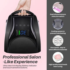 BIDUO 96W high-power UV lamp enables quick gel polish cures.