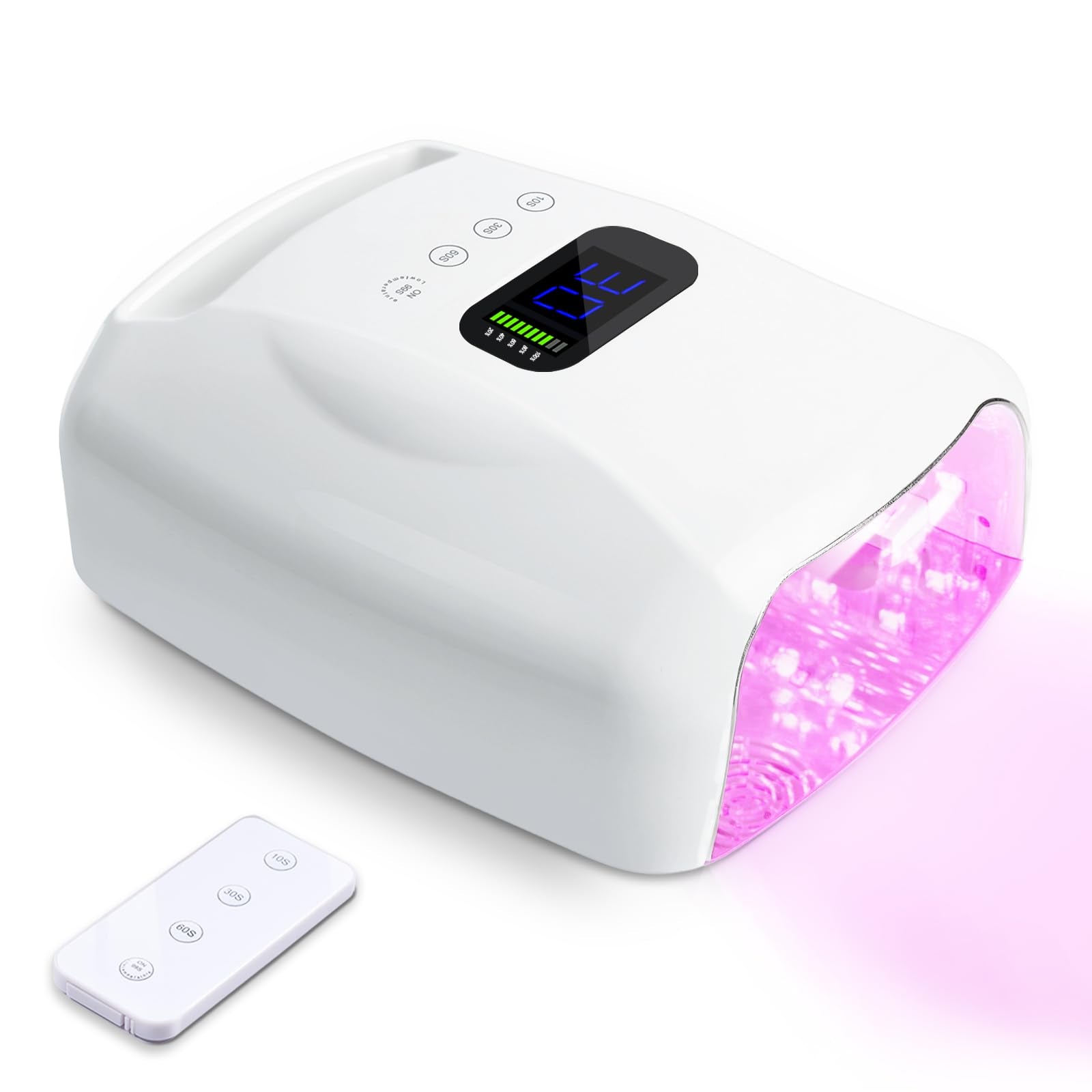 BIDUO Y8-Pro cordless UV nail lamp enables cordless gel curing at home.