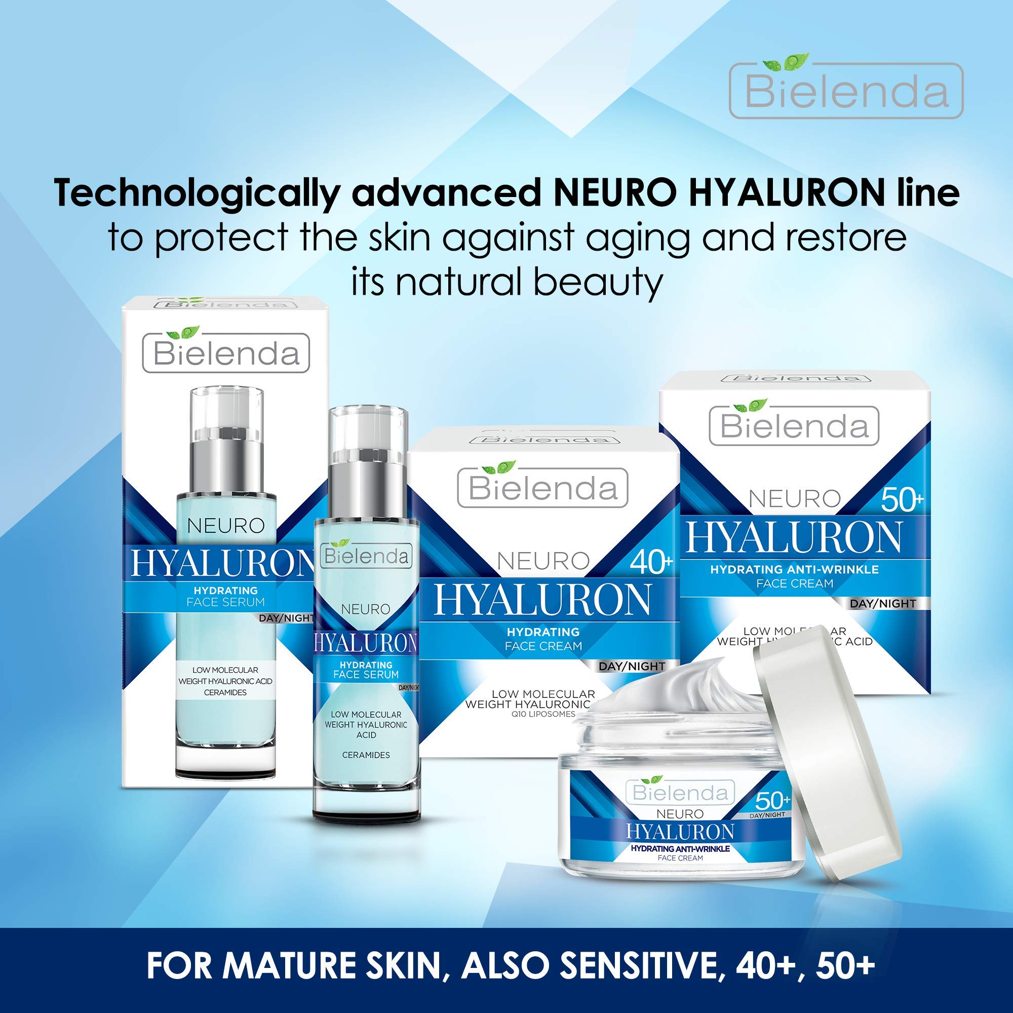 Bielenda Neuro Hialuron serum on skin during application